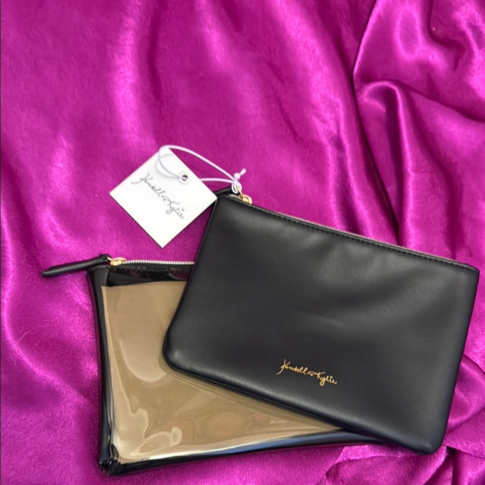 Kendall & Kylie Black and Gold Women's Clutch Set